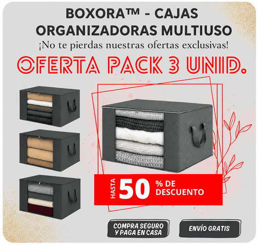 BOXORA™ - Cajas Organizadoras Plegables