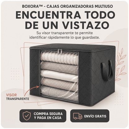 BOXORA™ - Cajas Organizadoras Plegables