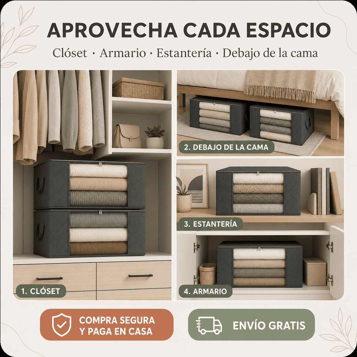 BOXORA™ - Cajas Organizadoras Plegables