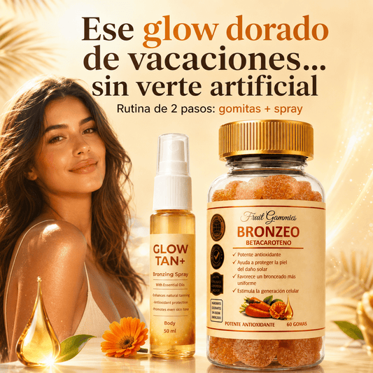 Rutina BRONZEO en 2 pasos - Gomitas + Spray