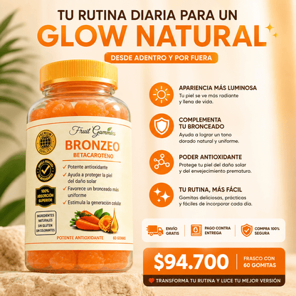Rutina BRONZEO en 2 pasos - Gomitas + Spray